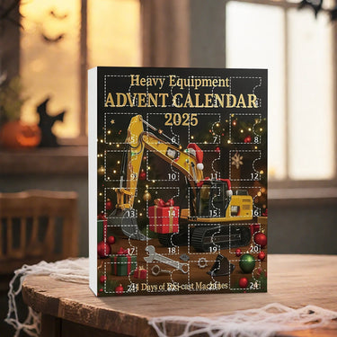 Adventskalender voor kinderen | Ornamenten in de vorm van bouwvoertuigen 1